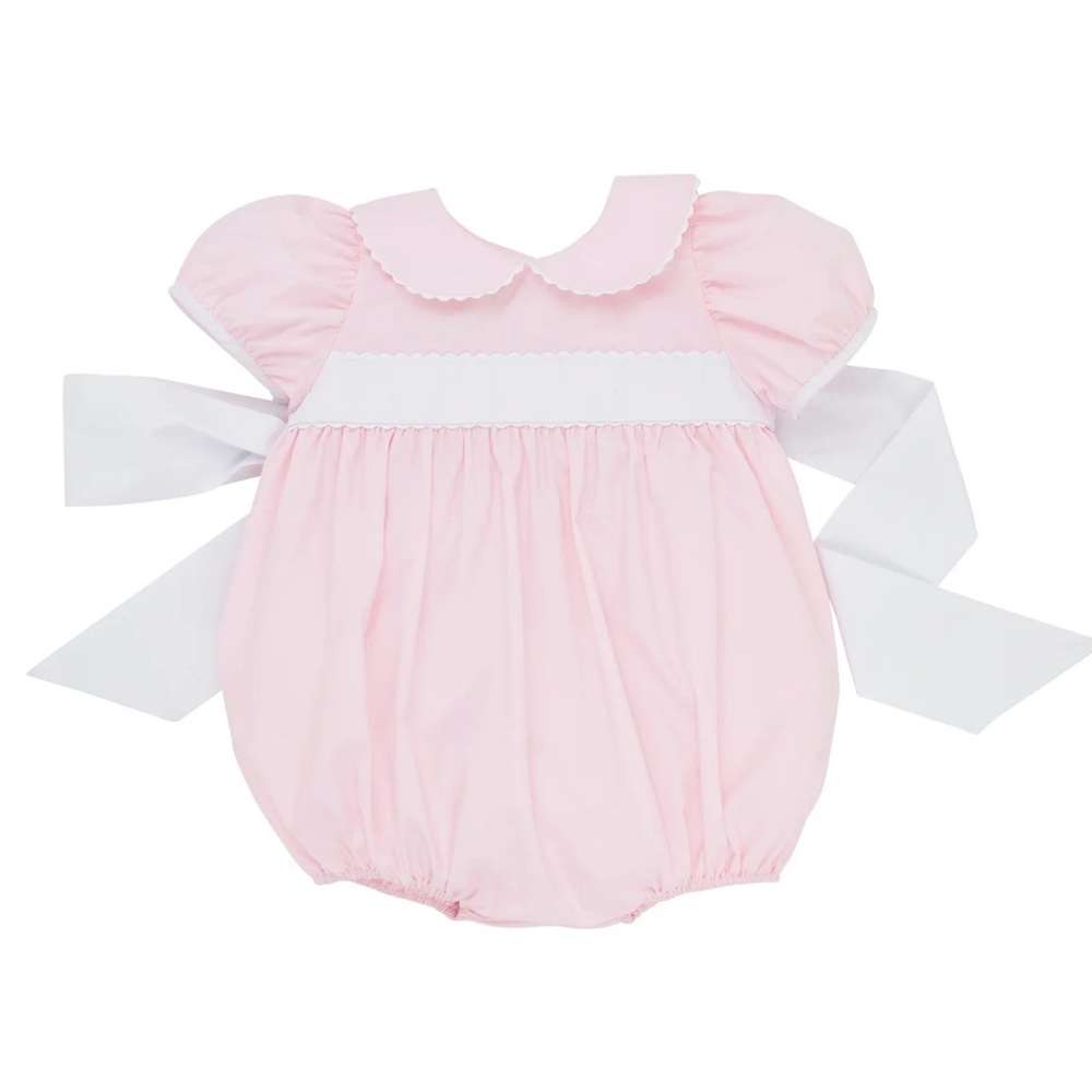 The Beaufort Bonnet Company palm Beach Pink Cindy Lou sash bubble 0-6 months